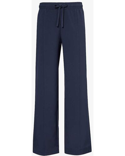 4th & Reckless Teya Straight-leg Mid-rise Stretch-woven Trousers - Blue