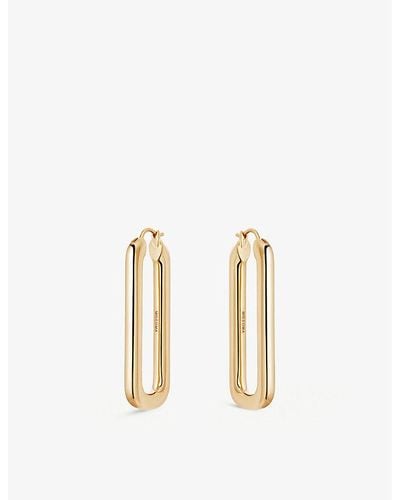 Missoma Ovate 18ct Yellow -plated Brass Hoop Earrings - Metallic
