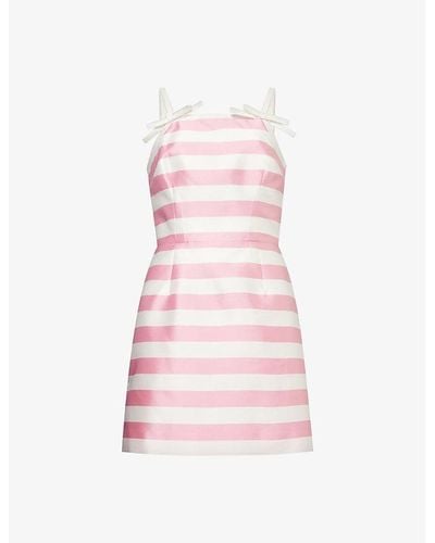 Rebecca Vallance Jocelyn -pattern Twill Mini Dress - Pink
