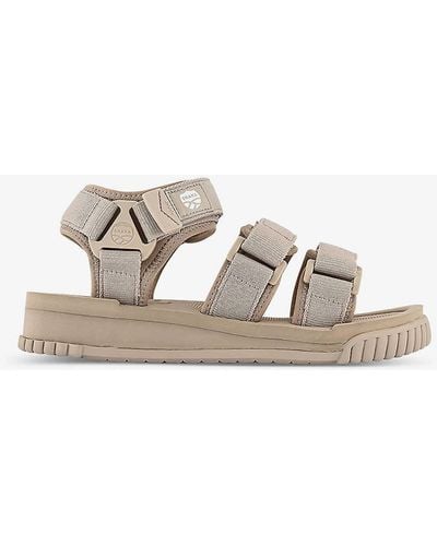 Shaka Neo Bungy Platform-sole Woven Sandals - Grey