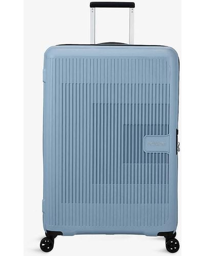 American Tourister Aerostep Expandable Four-wheel Suitcase - Blue