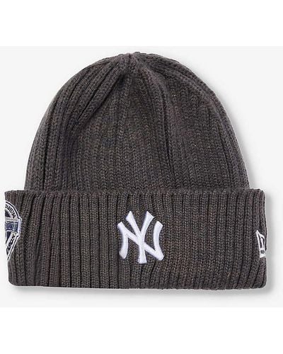 KTZ New York Yankees Brand-embroidered Knitted Beanie - Black