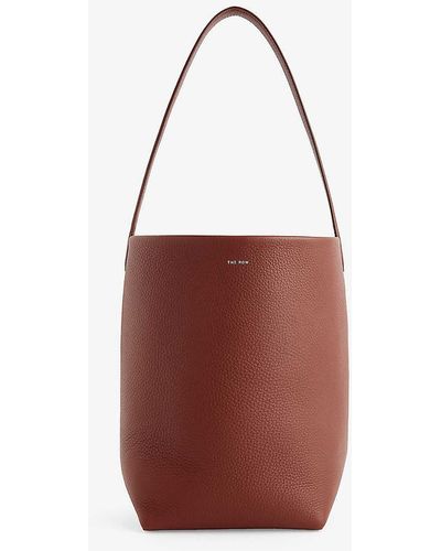 The Row Park Medium Leather Tote Bag - Red