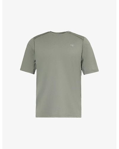 Arc'teryx Cormac Brand-print Regular-fit Woven T-shirt - Grey
