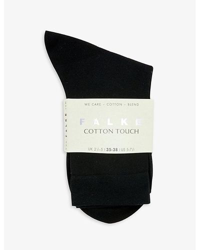 FALKE Cotton Touch Cotton-blend Socks - Black