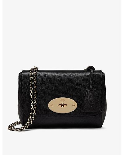 Mulberry Womens Black Lily Leather Shoulder Bag - White