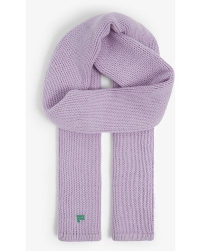 PANGAIA Branded Recycled Cashmere And Recycled Wool-blend Scarf - Purple
