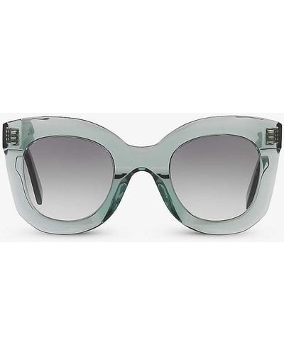 Celine Cl000195 Cl4005in Rectangle-frame Acetate Sunglasses - Grey