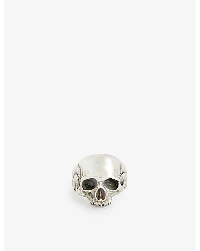 Frederick Grove Anatomical Skull Sterling- Ring - White