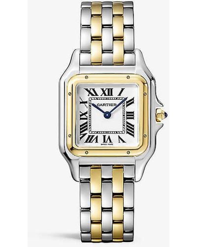 Cartier Crw2pn0006 Panthère De Small Model 18ct Yellow-gold And Stainless Steel Watch - Metallic