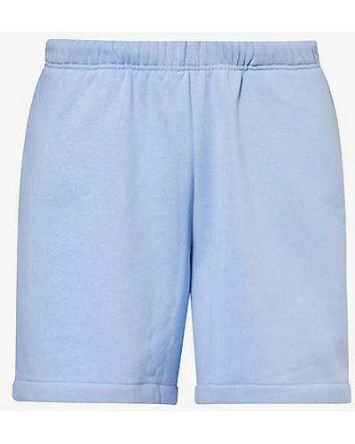 Obey Branded Cotton-blend Shorts - Blue