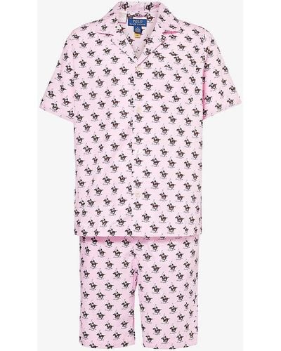 Polo Ralph Lauren Graphic-print Regular-fit Cotton Pyjamas - White