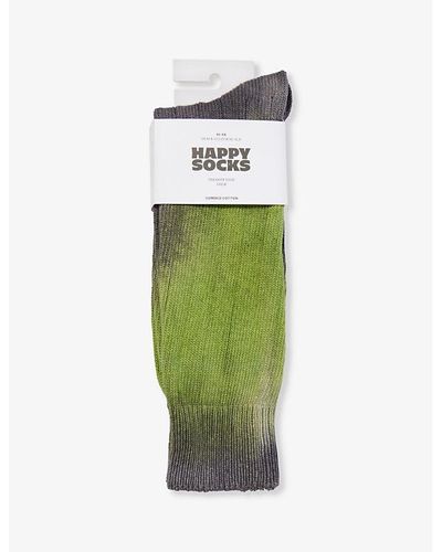Happy Socks Just Bee Cotton-blend Socks - Green