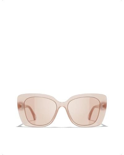 Chanel Rectangle Sunglasses - Pink