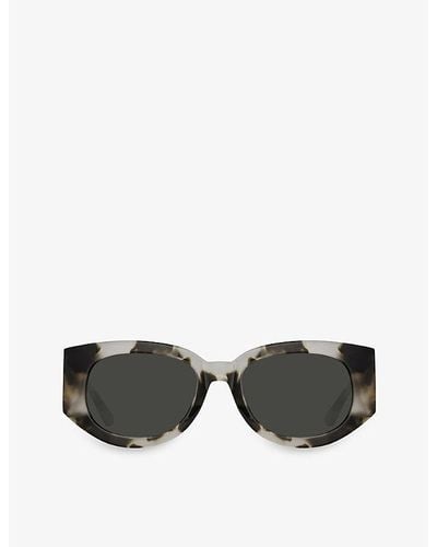 Linda Farrow Debbie D-frame Acetate Sunglasses - Grey