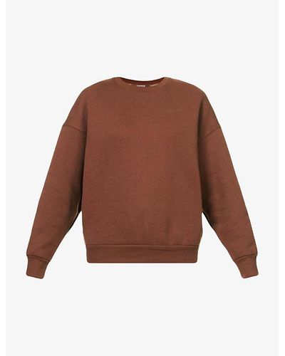 Lounge Underwear 365 Logo-embroidered Organic Cotton-blend Sweatshirt - Brown