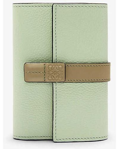 Loewe Vertical Small Leather Wallet - Green