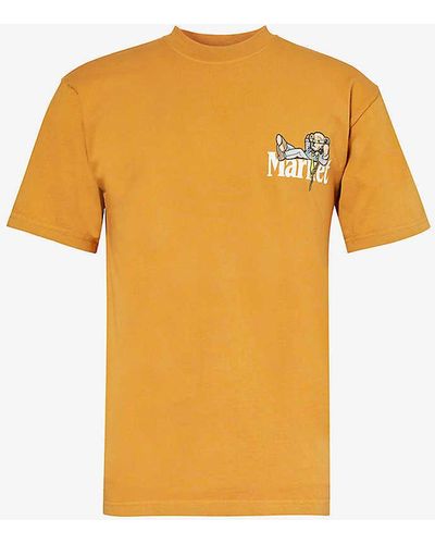 Market Better Call Bear Graphic-print Cotton-jersey T-shirt - Yellow