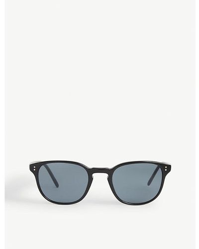 Oliver Peoples Ov5219s Fairmont Sun Round Frame Sunglasses - Gray