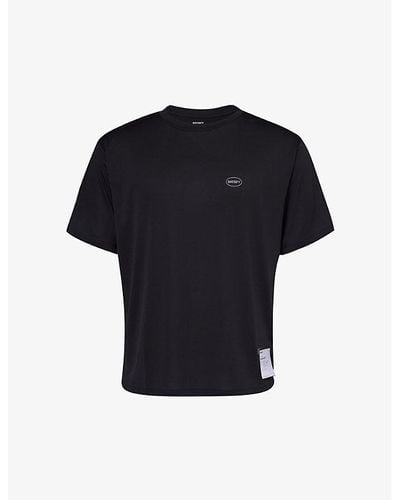 Satisfy Auralitetm Branded Recycled-polyester T-shirt - Black