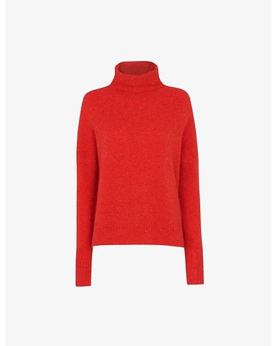Whistles Roll-neck Wool Jumper - Red