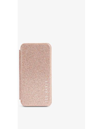 Ted Baker Dianoe Sparkly Glitter Iphone 12/12 Pro Mirror Case - Pink