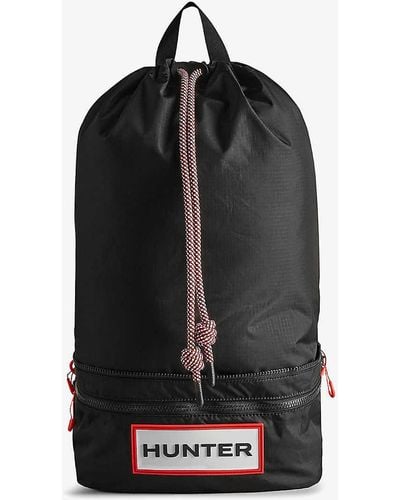 HUNTER Travel Two-way Recycled-nylon Backpack - Black