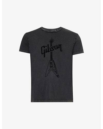 IKKS Brand-print Brand-plaque Cotton-jersey T-shirt X - Black