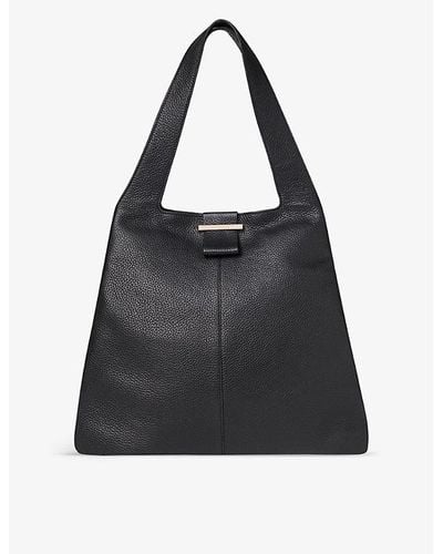 Whistles Dia Twin-handle Leather Tote Bag - Black