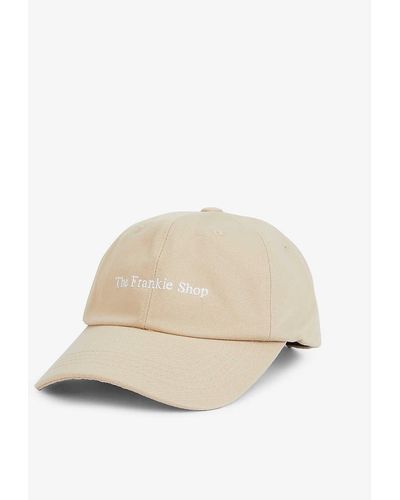 Frankie Shop Logo-embroidered Cotton-twill Baseball Cap - Natural