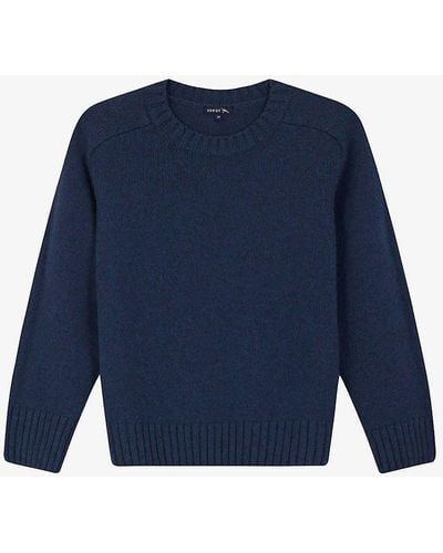 Soeur Envie Regular-fit Wool-blend Jumper - Blue