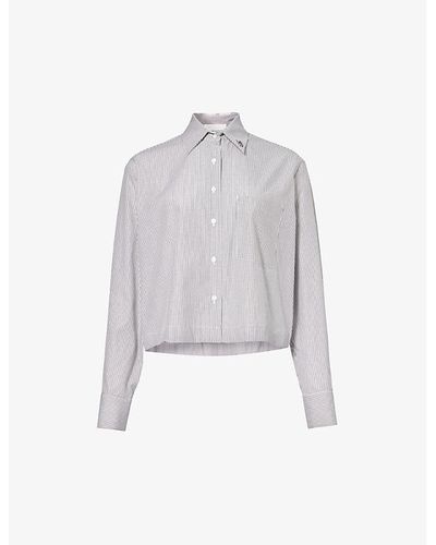 Viktoria & Woods Pope Stripe-pattern Regular-fit Cotton Shirt - White