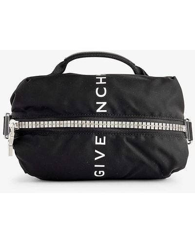 Givenchy G-zip Small Woven-blend Bum Bag - Black