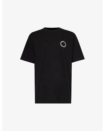 MKI Miyuki-Zoku Circle Logo-print Organic Cotton-jersey T-shirt Xx - Black