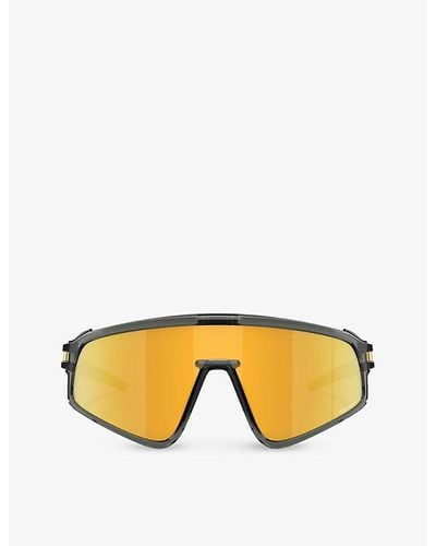 Oakley Oo9404 Latch Shield-frame Acetate Sunglasses - Yellow