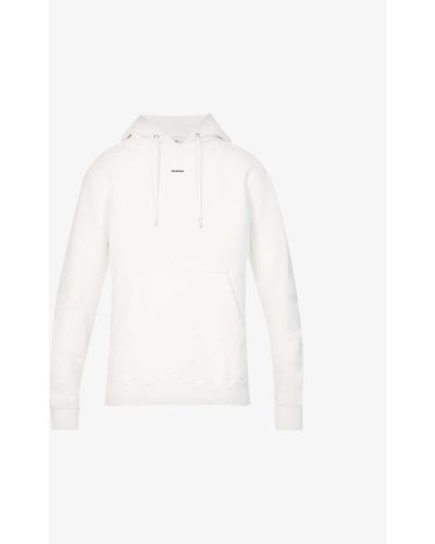 Sandro Logo-embroidered Organic Cotton-jersey Hoody X - White