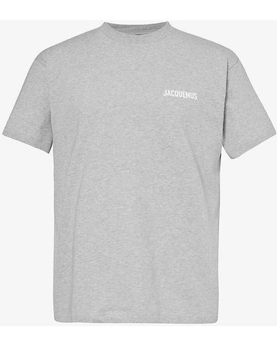 Jacquemus Le T-shirtogo-print Organic Cotton-jersey T-shirt X - Grey
