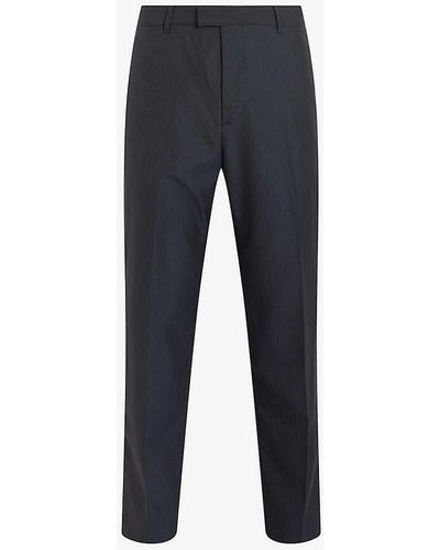 AllSaints Howling Pressed-crease Woven Trousers - Blue