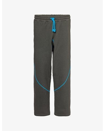 Saul Nash Air Contrast-stitched Cotton-jersey jogging Bottoms - Grey