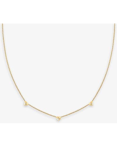 Astrid & Miyu Heart Charm 18ct Yellow Gold-plated Sterling-silver And Cubic Zirconia Necklace - Natural