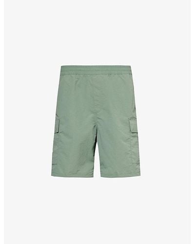 Carhartt Evers Brand-patch Woven Cargo Shorts - Green