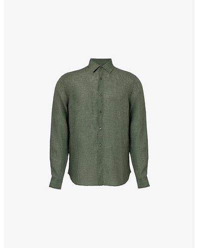 Orlebar Brown Giles Regular-fit Linen Shirt X - Green