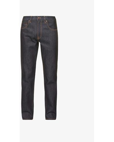 Nudie Jeans Gritty Jackson Regular-fit Straight-leg Jeans - Blue