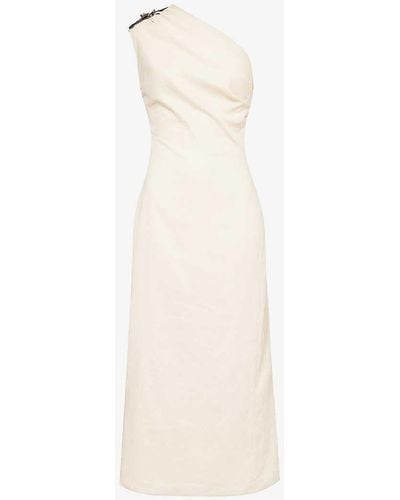 16Arlington Adelaide Buckle-embellished Woven Maxi Dress - White