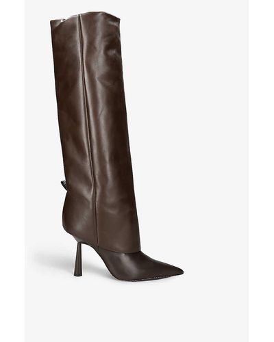 GIA COUTURE X Rosie Huntington-whiteley Rosie 31 Leather Heeled Boots - Brown