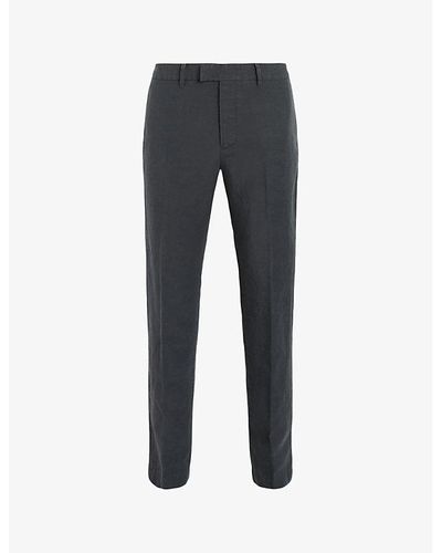 AllSaints Tansey Pressed-crease Regular-fit Woven Trousers - Blue