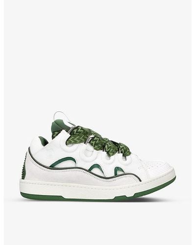 Lanvin Curb Sneakers Khaki And White