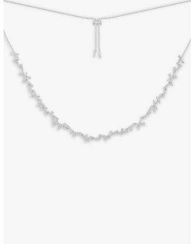 Apm Monaco Festival 925 Sterling And White Zirconia Chain Necklace