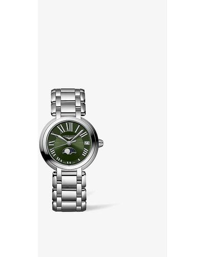 Longines L81154616 Primaluna Stainless-steel Quartz Watch - Green