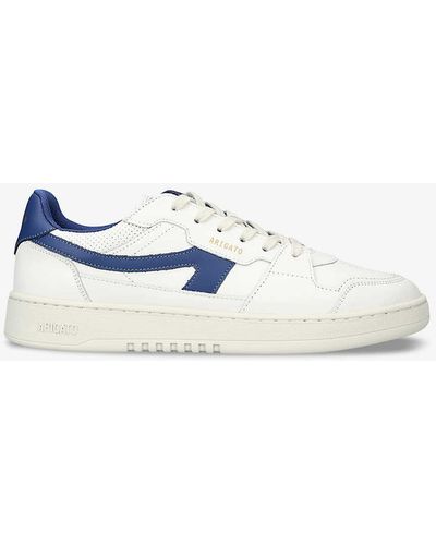 Axel Arigato White/vy Dice-a Leather And Recycled-polyester Low-top Trainers - Blue